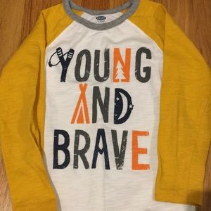 Long sleeve  “ YOUNG+BRAVE “ graphic tee!!!!